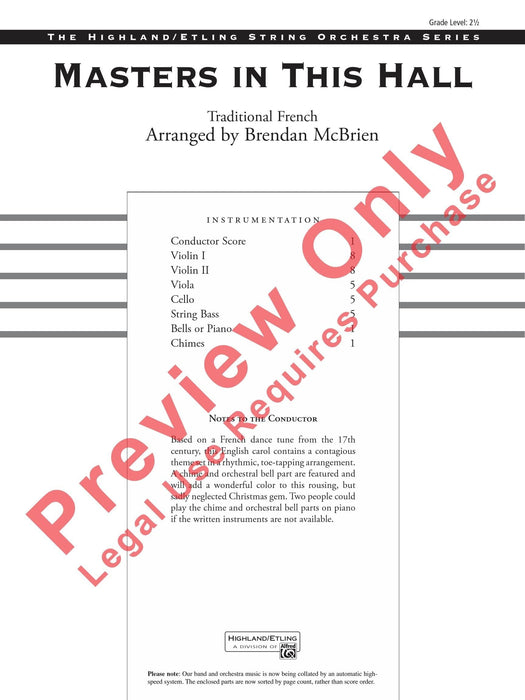 Masters in This Hall 總譜 | 小雅音樂 Hsiaoya Music