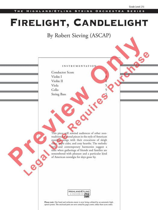 Firelight, Candlelight 總譜 | 小雅音樂 Hsiaoya Music