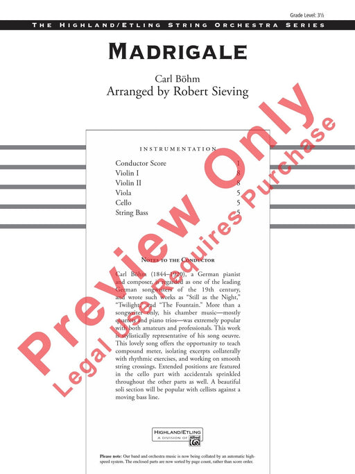 Madrigale 總譜 | 小雅音樂 Hsiaoya Music