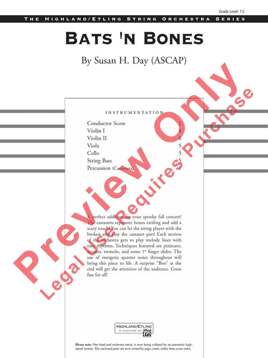 Bats 'n Bones 總譜 | 小雅音樂 Hsiaoya Music