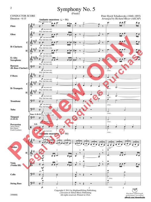 Symphony No. 5 Finale 柴科夫斯基,彼得 交響曲 終曲 總譜 | 小雅音樂 Hsiaoya Music