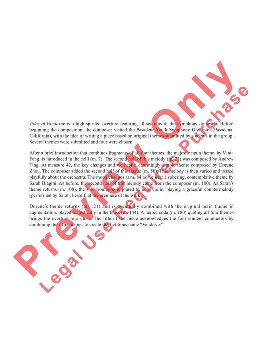 Tales of Vandosar 總譜 | 小雅音樂 Hsiaoya Music