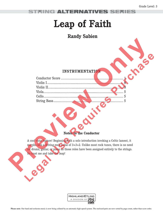Leap of Faith Viola Feature 中提琴 總譜 | 小雅音樂 Hsiaoya Music