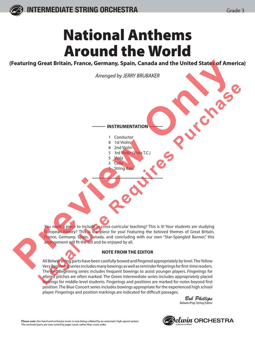 National Anthems Around the World Featuring Great Britain, France, Germany, Spain, Canada and The United States of America 頌歌 總譜 | 小雅音樂 Hsiaoya Music