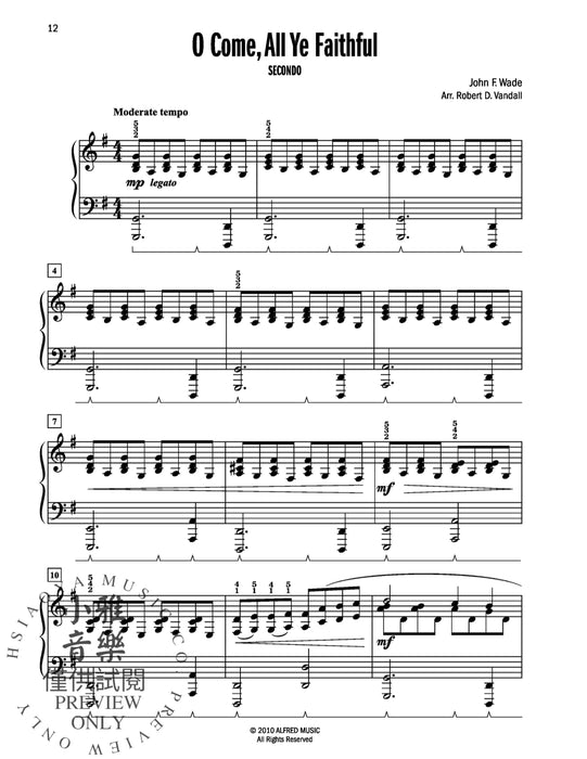 Celebrated Christmas Duets, Book 5 6 Christmas Favorites Arranged for Intermediate to Late Intermediate Pianists 二重奏 | 小雅音樂 Hsiaoya Music