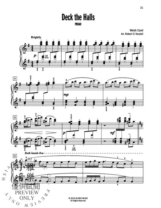 Celebrated Christmas Duets, Book 5 6 Christmas Favorites Arranged for Intermediate to Late Intermediate Pianists 二重奏 | 小雅音樂 Hsiaoya Music