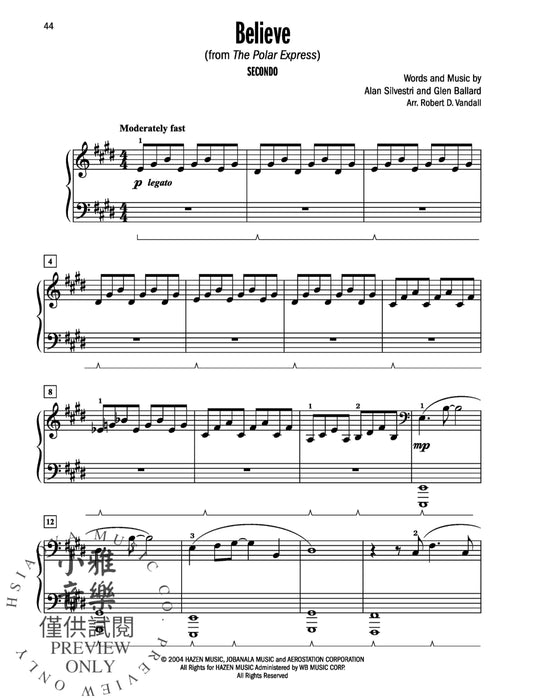Celebrated Christmas Duets, Book 5 6 Christmas Favorites Arranged for Intermediate to Late Intermediate Pianists 二重奏 | 小雅音樂 Hsiaoya Music