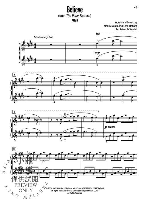 Celebrated Christmas Duets, Book 5 6 Christmas Favorites Arranged for Intermediate to Late Intermediate Pianists 二重奏 | 小雅音樂 Hsiaoya Music