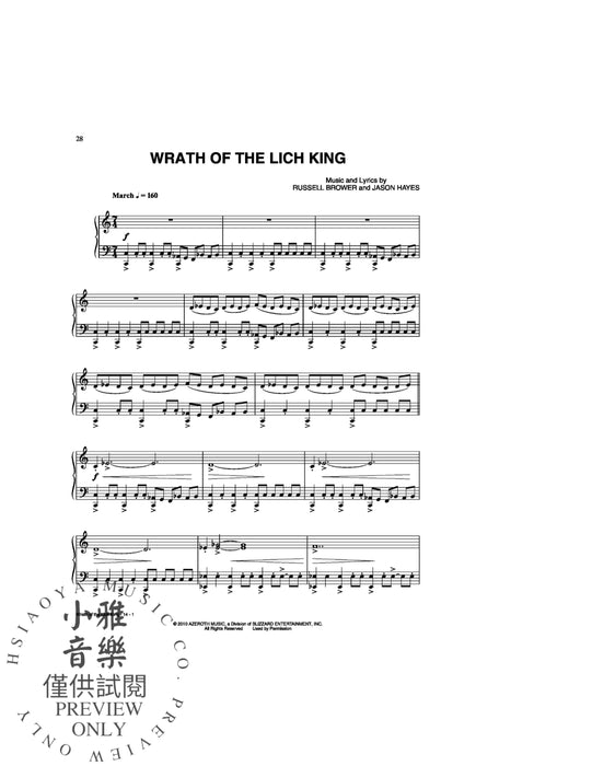 World of Warcraft Sheet Music Anthology | 小雅音樂 Hsiaoya Music