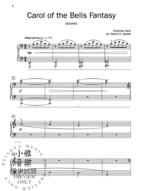Christmas Duet Fantasies 4 Arrangements for Early Intermediate to Late Intermediate Pianists 二重奏 幻想曲 | 小雅音樂 Hsiaoya Music