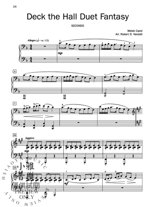 Christmas Duet Fantasies 4 Arrangements for Early Intermediate to Late Intermediate Pianists 二重奏 幻想曲 | 小雅音樂 Hsiaoya Music