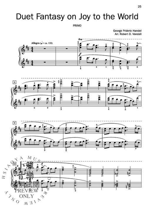 Christmas Duet Fantasies 4 Arrangements for Early Intermediate to Late Intermediate Pianists 二重奏 幻想曲 | 小雅音樂 Hsiaoya Music