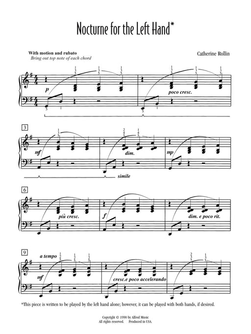 Nocturne for Left Hand (for left hand alone) 夜曲 | 小雅音樂 Hsiaoya Music