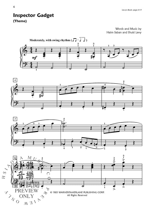 Premier Piano Course, Pop and Movie Hits 4 鋼琴 | 小雅音樂 Hsiaoya Music