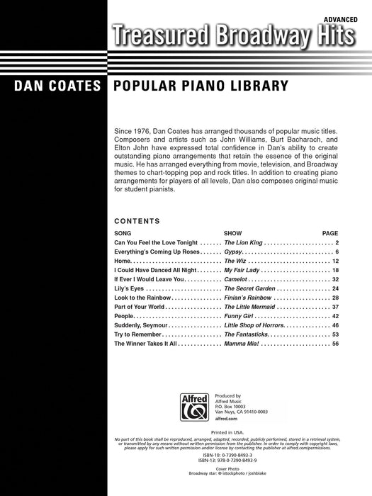 Dan Coates Popular Piano Library: Treasured Broadway Hits 鋼琴 百老匯 | 小雅音樂 Hsiaoya Music