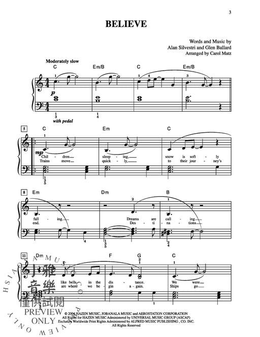 Believe (from The Polar Express) | 小雅音樂 Hsiaoya Music