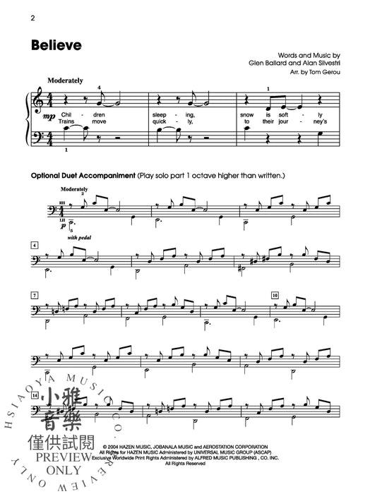 Believe (from The Polar Express) | 小雅音樂 Hsiaoya Music