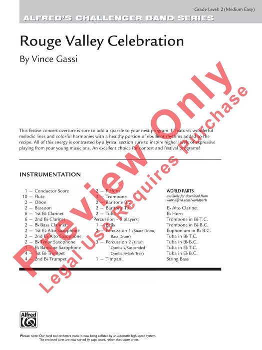 Rouge Valley Celebration 總譜 | 小雅音樂 Hsiaoya Music