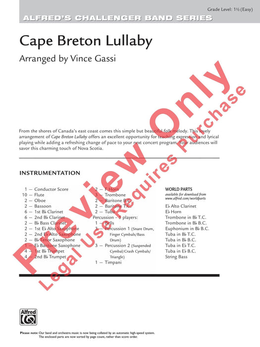 Cape Breton Lullaby 搖籃曲 總譜 | 小雅音樂 Hsiaoya Music