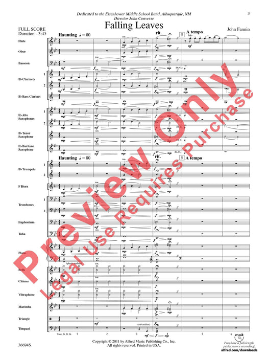 Falling Leaves 總譜 | 小雅音樂 Hsiaoya Music