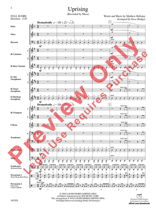 Uprising Recorded by Muse 總譜 | 小雅音樂 Hsiaoya Music