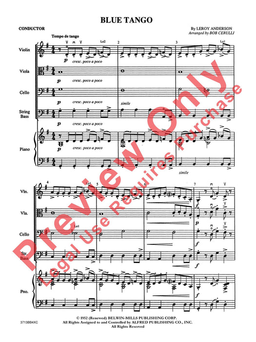 Blue Tango 探戈 總譜 | 小雅音樂 Hsiaoya Music