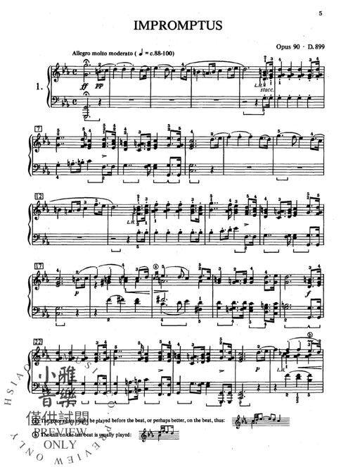 Schubert: Impromptus, Opus 90 舒伯特 即興曲 作品 | 小雅音樂 Hsiaoya Music