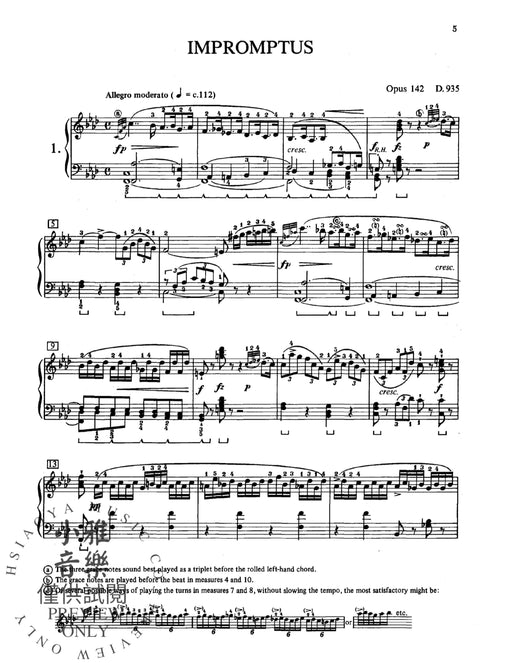 Schubert: Impromptus, Opus 142 舒伯特 即興曲 作品 | 小雅音樂 Hsiaoya Music