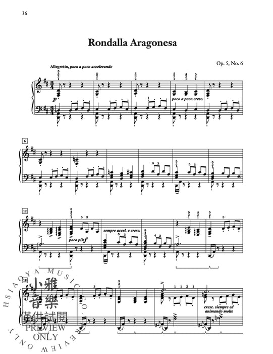 Granados: 12 Spanish Dances, Opus 5 舞曲 作品 | 小雅音樂 Hsiaoya Music