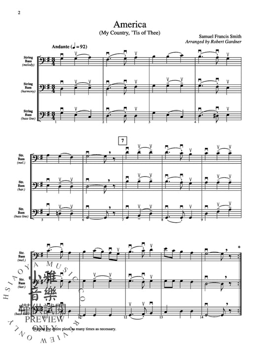 American Patriotic Tunes for String Ensemble 三重奏 弦樂 | 小雅音樂 Hsiaoya Music