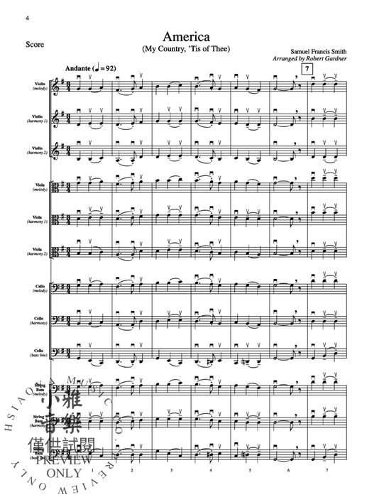 American Patriotic Tunes for String Ensemble 三重奏 弦樂 | 小雅音樂 Hsiaoya Music