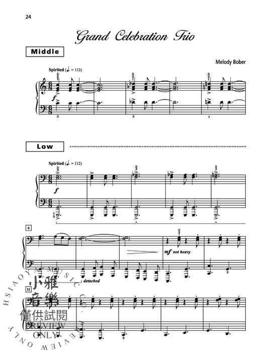 Grand Trios for Piano, Book 6 4 Late Intermediate Pieces for One Piano, Six Hands 三重奏 鋼琴 小品 鋼琴 | 小雅音樂 Hsiaoya Music