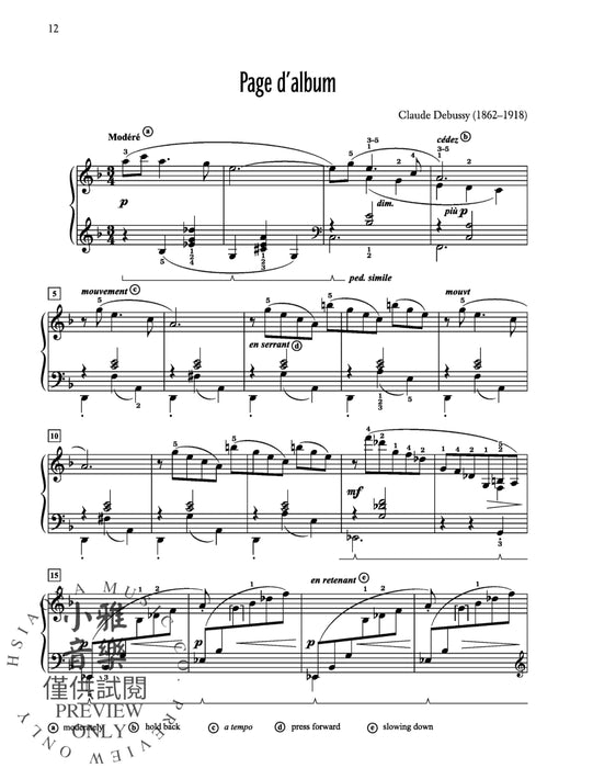 Audition Repertoire for the Intermediate Pianist, Book 3 Two Stylistically Balanced and Technically Diverse Programs | 小雅音樂 Hsiaoya Music