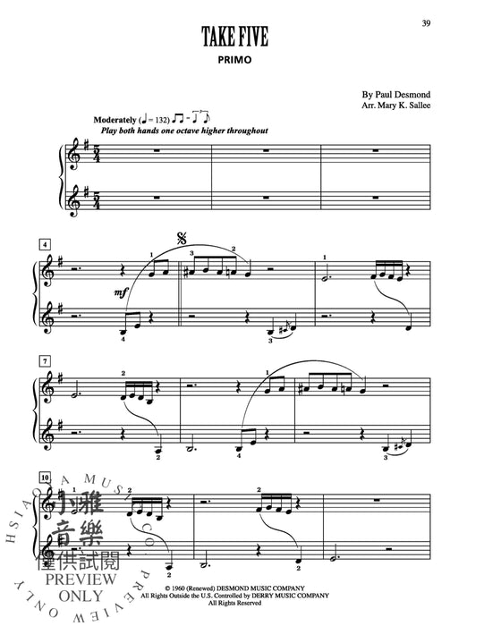 Duet Showstoppers 7 Crowd-Pleasing Arrangements for One Piano, Four Hands 二重奏 鋼琴四手聯彈 | 小雅音樂 Hsiaoya Music