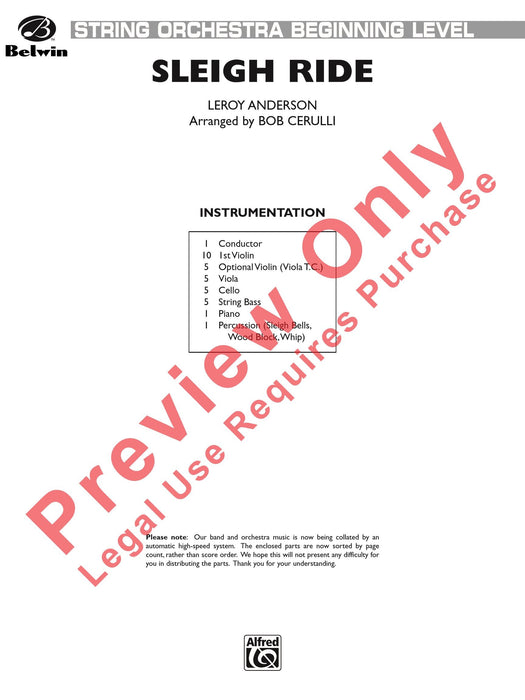 Sleigh Ride 總譜 | 小雅音樂 Hsiaoya Music