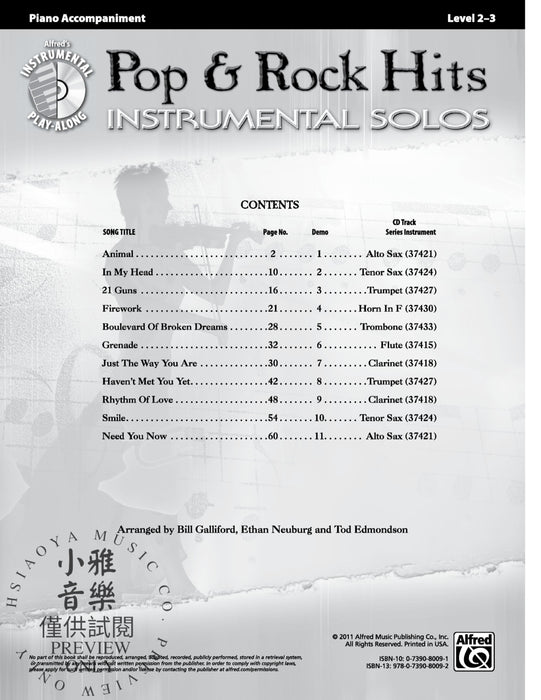 Pop & Rock Hits Instrumental Solos 獨奏 | 小雅音樂 Hsiaoya Music