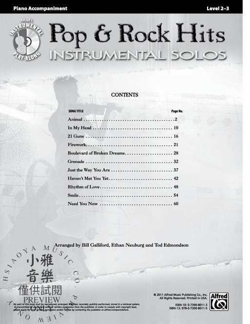 Pop & Rock Hits Instrumental Solos for Strings 獨奏 弦樂 | 小雅音樂 Hsiaoya Music