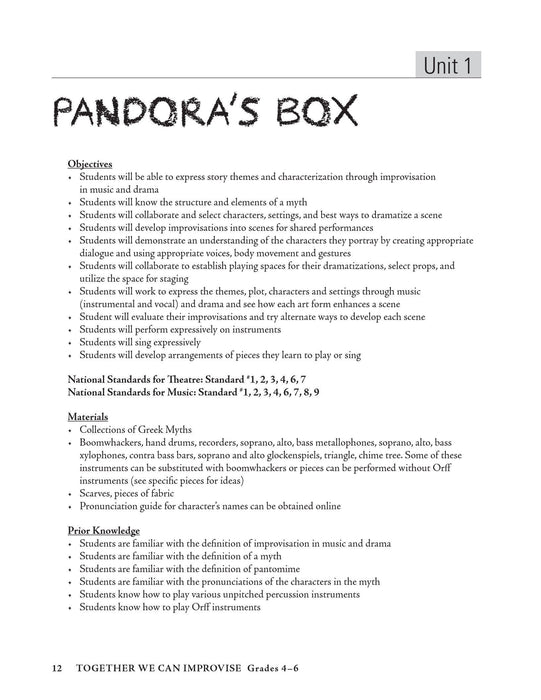 Together We Can Improvise, Volume 2 Units Based on Stories and Themes for Teachers 4--6 and Teaching Artists | 小雅音樂 Hsiaoya Music