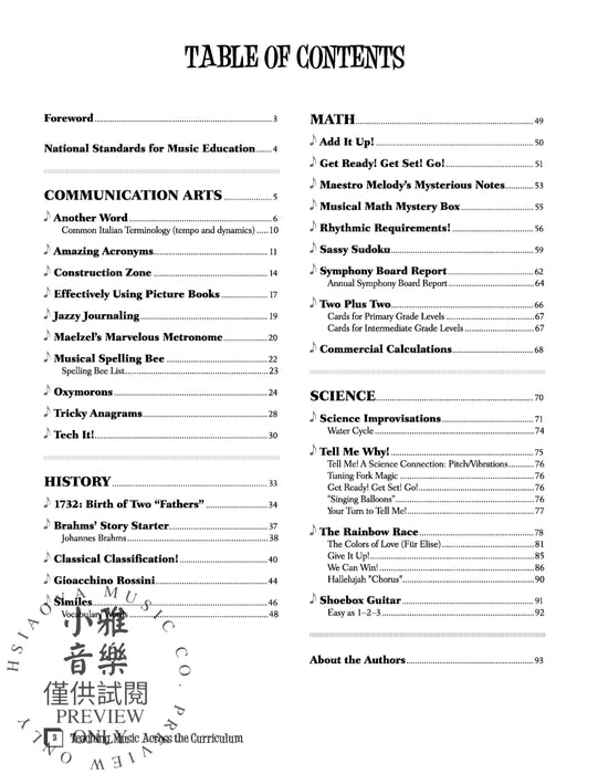 Teaching Music Across the Curriculum | 小雅音樂 Hsiaoya Music