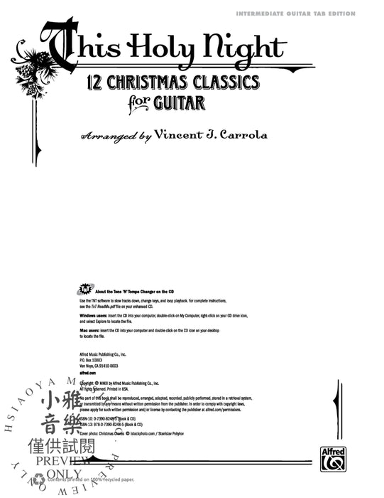 This Holy Night 12 Christmas Classics for Guitar 吉他 | 小雅音樂 Hsiaoya Music