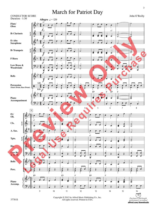 March for Patriot Day 進行曲 三重奏 總譜 | 小雅音樂 Hsiaoya Music