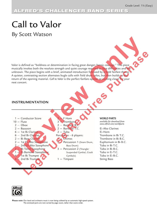 Call to Valor 總譜 | 小雅音樂 Hsiaoya Music