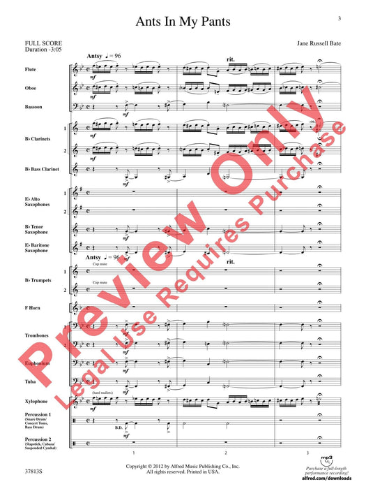 Ants in My Pants 總譜 | 小雅音樂 Hsiaoya Music