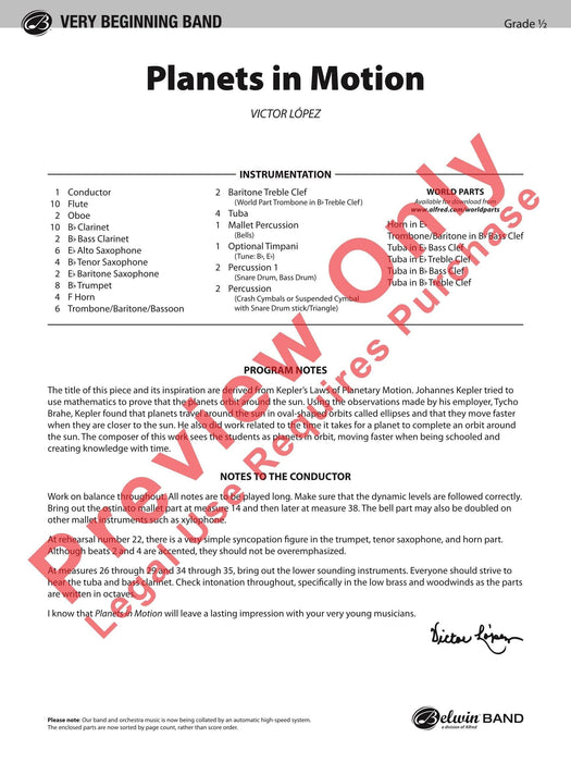 Planets in Motion 總譜 | 小雅音樂 Hsiaoya Music