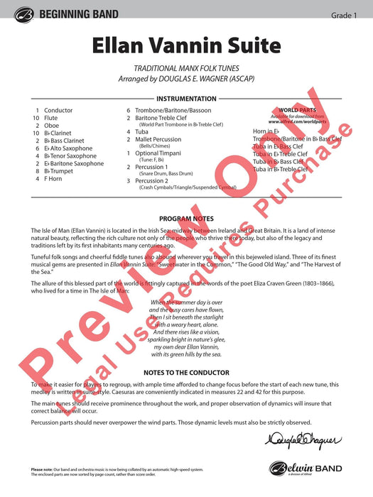 Ellan Vannin Suite 組曲 總譜 | 小雅音樂 Hsiaoya Music