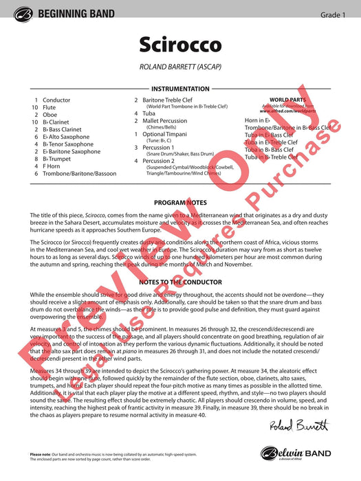 Scirocco 總譜 | 小雅音樂 Hsiaoya Music