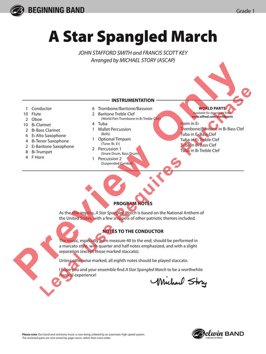 A Star-Spangled March 進行曲 總譜 | 小雅音樂 Hsiaoya Music