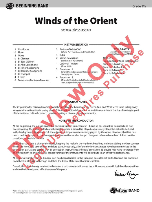 Winds of the Orient 總譜 | 小雅音樂 Hsiaoya Music