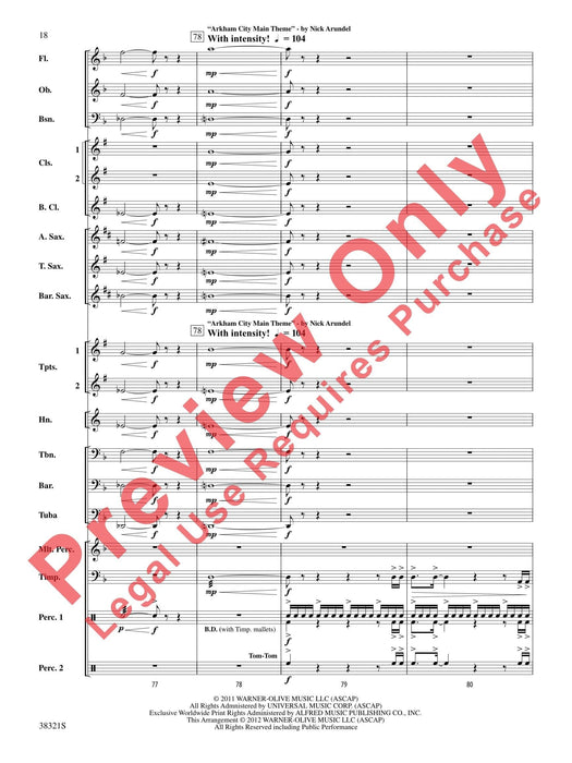 Batman: Arkham City, Selections from Featuring: I Think You Should Do As He Says / It's Not Even Breakfast / Arkham City Main Theme 主題 總譜 | 小雅音樂 Hsiaoya Music