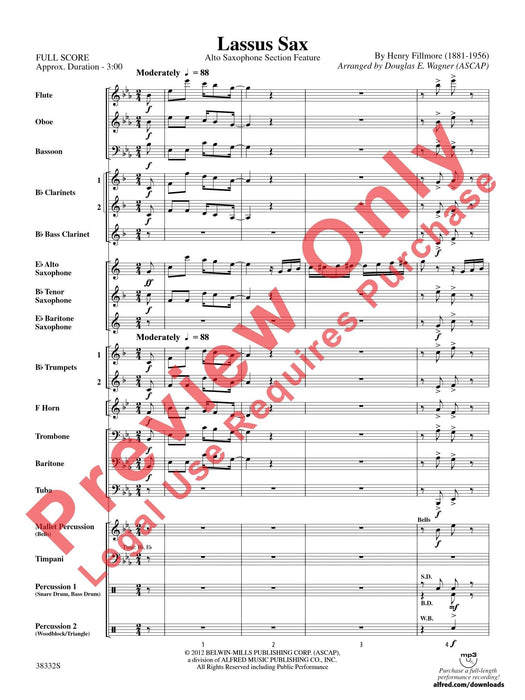 Lassus Sax Alto Saxophone Section Feature 中音薩氏管 總譜 | 小雅音樂 Hsiaoya Music